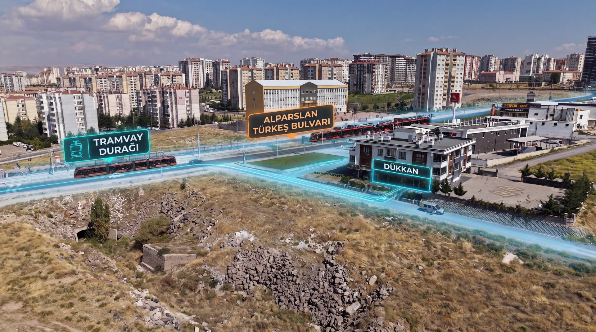 GESİ YOLU ÜZERİNDE 100 m² MÜLKÜ SATILIK LÜKS OFİS & DÜKKANLAR